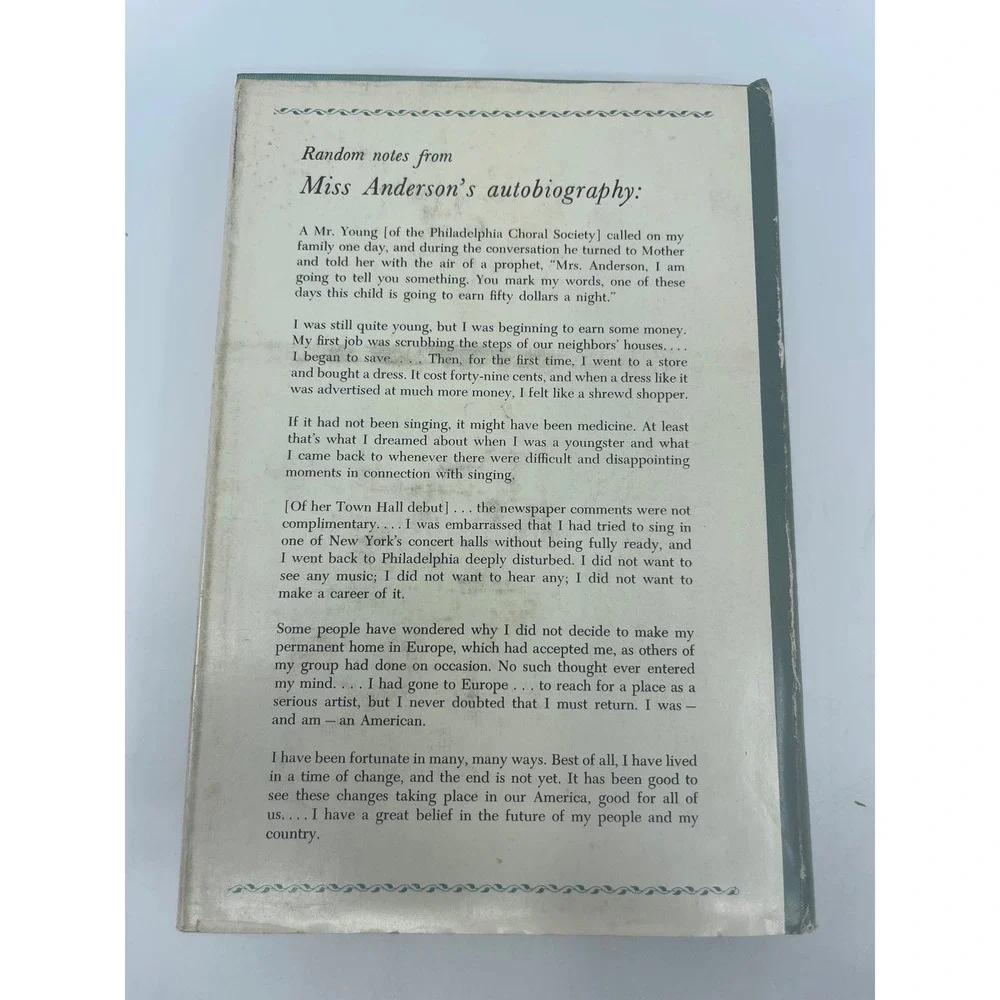 My Lord What a Morning Marian Anderson Autobiography‎ 1956 First Edition Viking